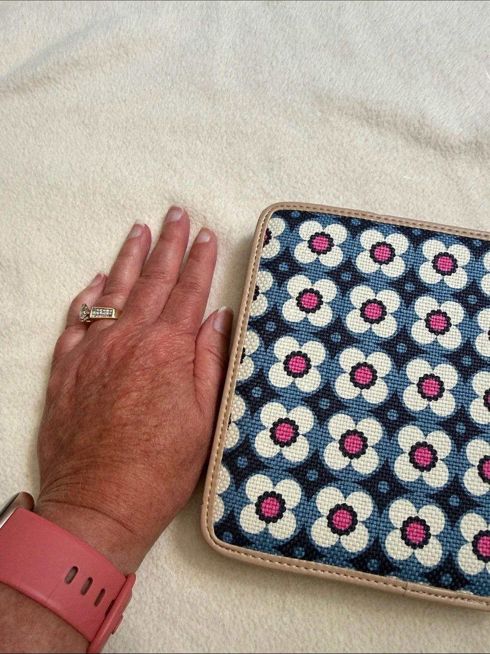 Spartina 449 Blue and Pink Floral Patterned Notebook / Journal - Picture 8 of 10